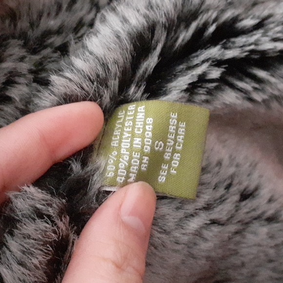 Thick Olive Fur Pea Coat - Picture 3 of 6